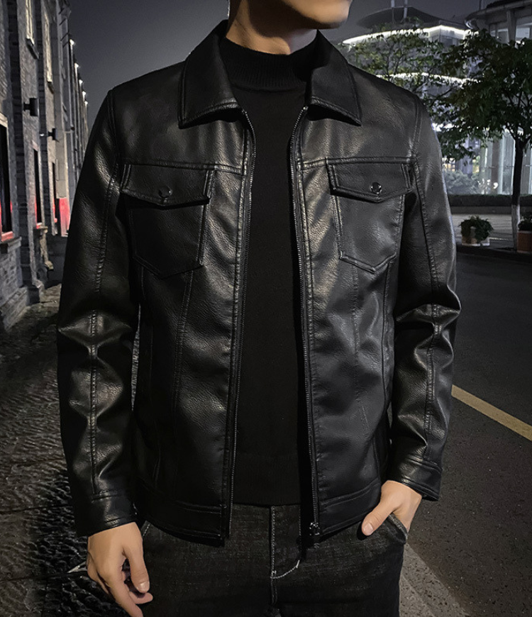 CARLOS | CHAQUETA CUERO NEGRO