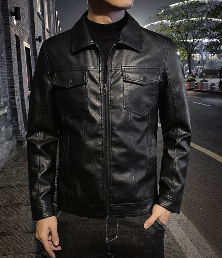 CARLOS | CHAQUETA CUERO NEGRO