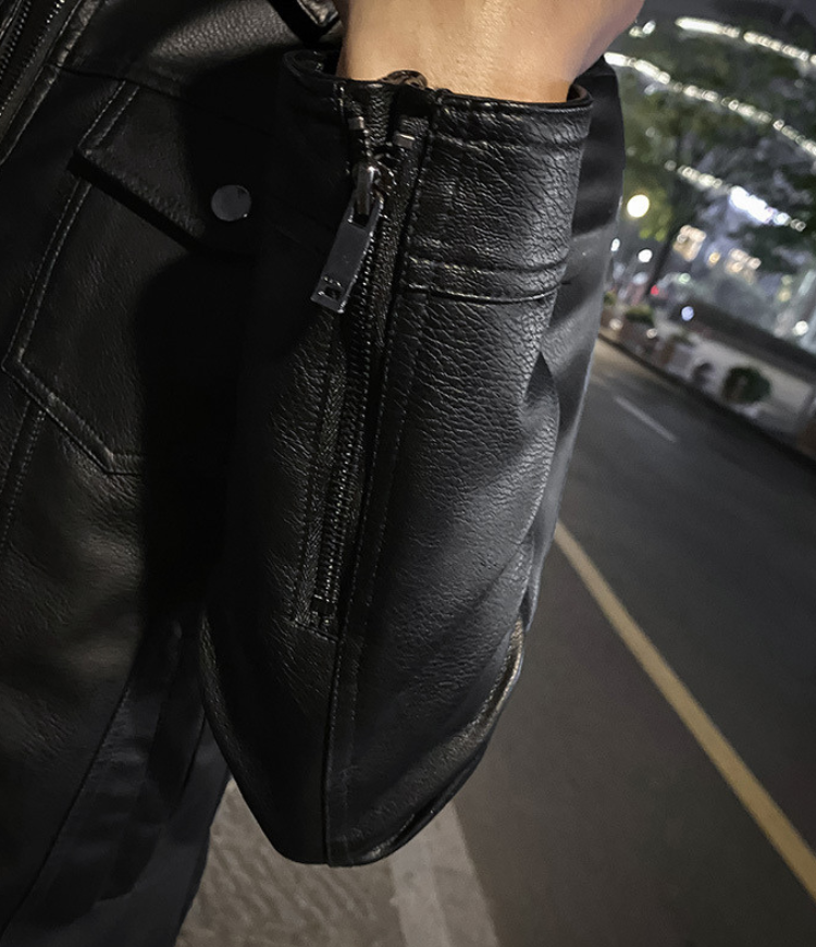 CARLOS | CHAQUETA CUERO NEGRO